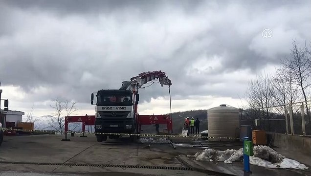 Akaryakıt istasyonunun duvarının çökmesi - ORDU