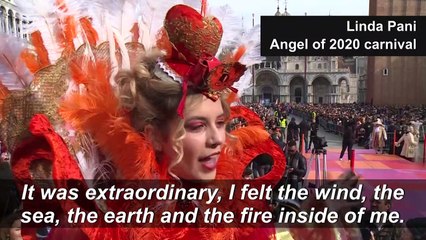 Linda Pani performs the Flight of the Angel in Venice