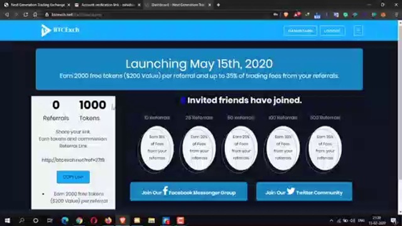 Earn instantly 100$ of BTCExch Token