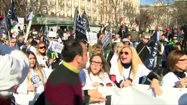 Autónomos se manifiestan en Madrid para exigir sus derechos