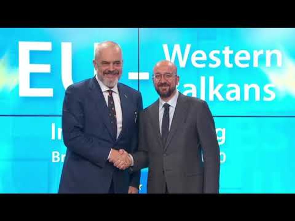 Report TV -Rama mbërrin në Bruksel, pritet nga...