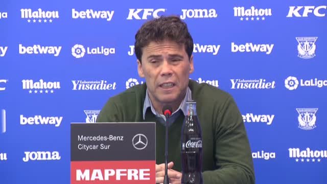 Rubi se va fastidiado tras empatar contra el Leganés en Butarque