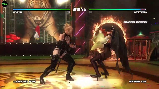 DEAD OR ALIVE 5 LAST ROUND GAMEPLAY COM RACHEL PS4