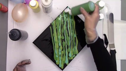 How to Paint Dandelions with a Balloon - Balloon Smash Easy Acrylic Painting