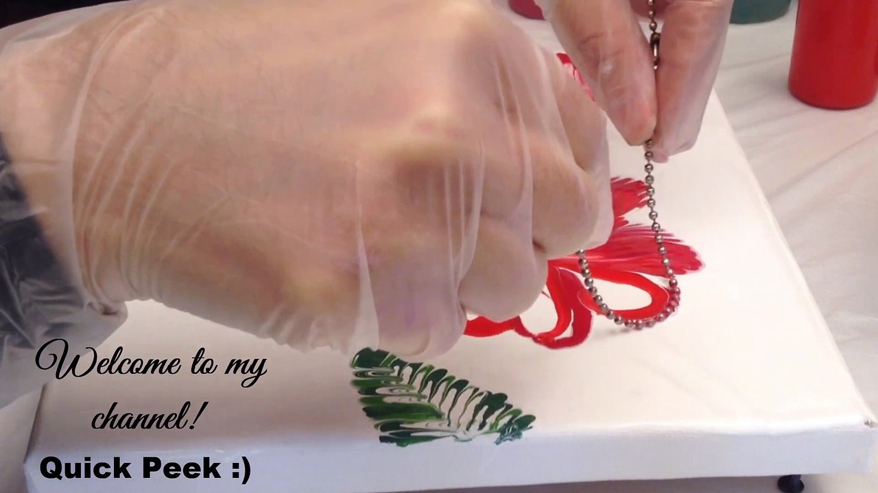 How to Paint with a Chain Chain Flowers Easy Acrylic Chain Pull