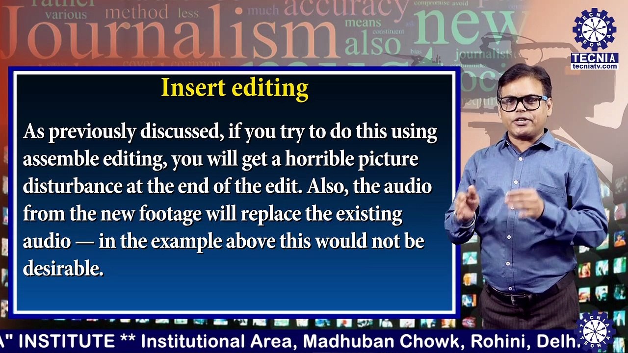 BAJMC || Dr. SANJAY KUMAR SRIVASTAVA || INSERT EDITING || TIAS || TECNIA TV