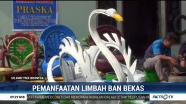 Saat Limbah Ban Bekas Disulap Jadi Karya Seni