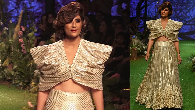 Tahira Kashyap makes debut as showstopper at Lakme Fashion Week 2020 | FilmiBeat