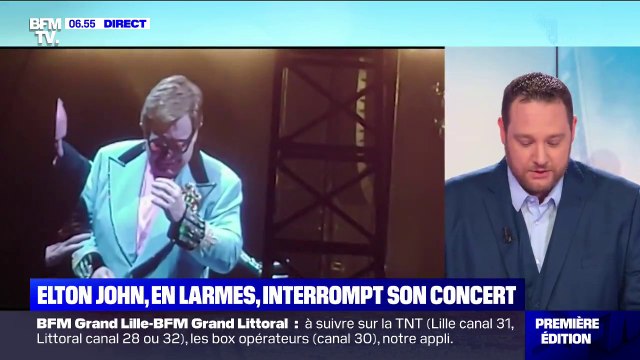 Les images d'Elton John, en larmes, forcé d'interrompre son concert à Auckland