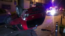 Bursa'da Trafik Kazası, Kontrolden Çıkan Otomobil Takla Attı; 1 Yaralı