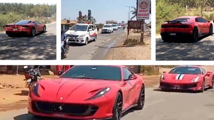 Chikkamagaluru Cops were seen providing security to these Super cars