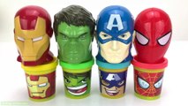 Learn Colors With Animal - Play Doh Marvel Avengers with Iron Man Hulk Captain America and Kitchen Creations Molds Surprise Toy