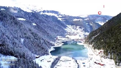 Beyaza bürünen Türkiye havadan görüntülendi