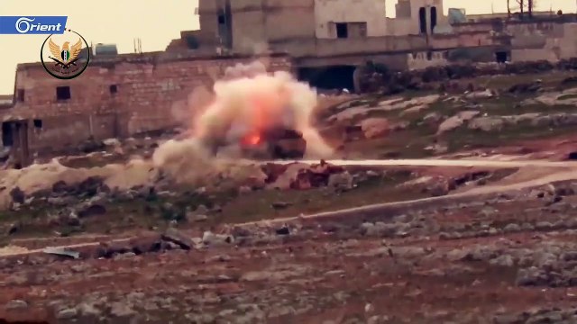 شاهد مقتل عناصر ميليشيا أسد بصاروخ حراري استهدف سيارتهم غرب حلب