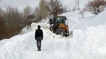 Kardan kapanan yolları açma çalışması - HAKKARİ