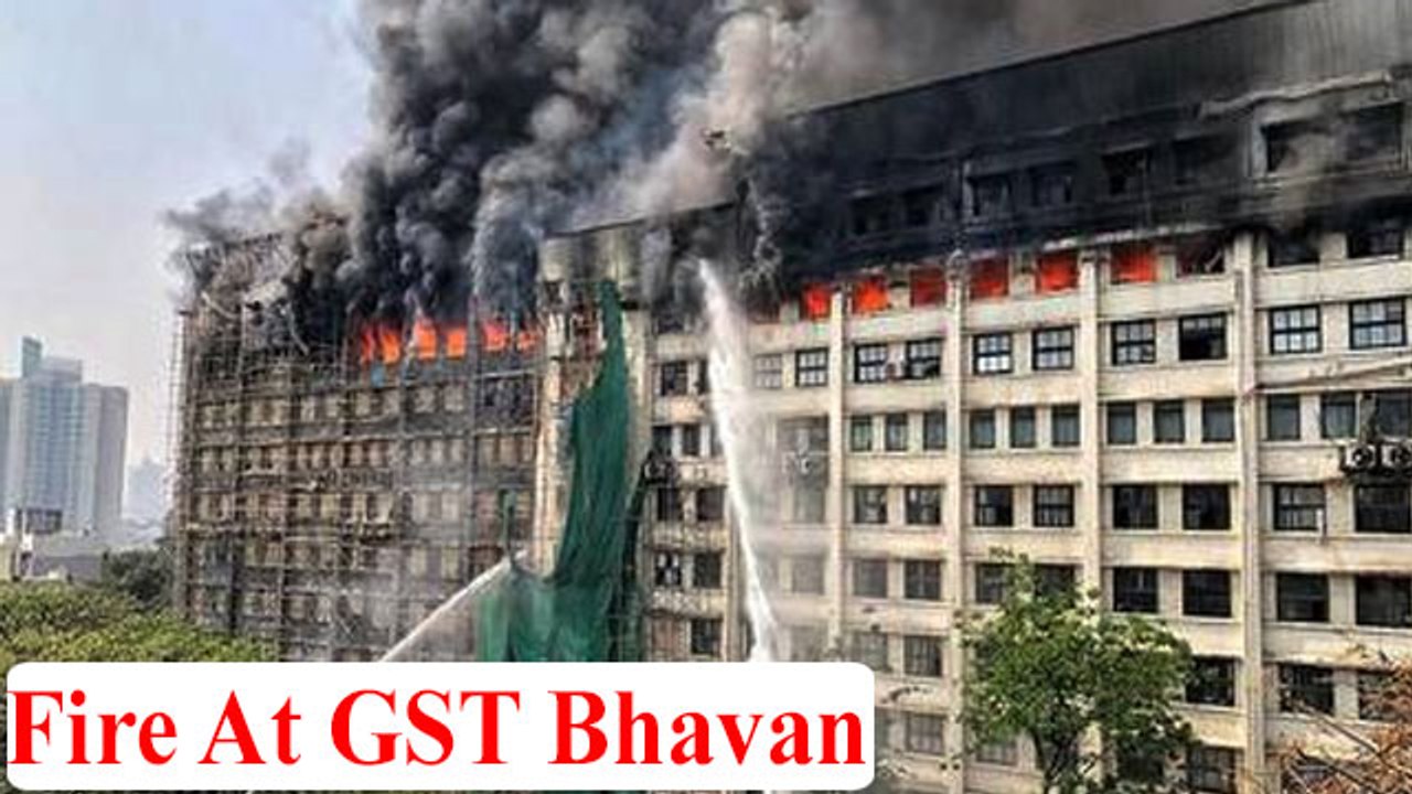 Massive FIRE Breaks Out At GST Bhavan In Mumbai
