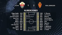 Resumen partido entre Elche y Real Zaragoza Jornada 28 Segunda División