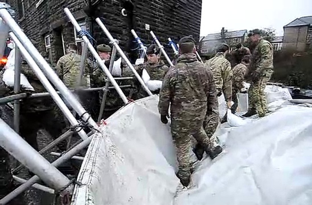 Mytholmroyd sand bagging