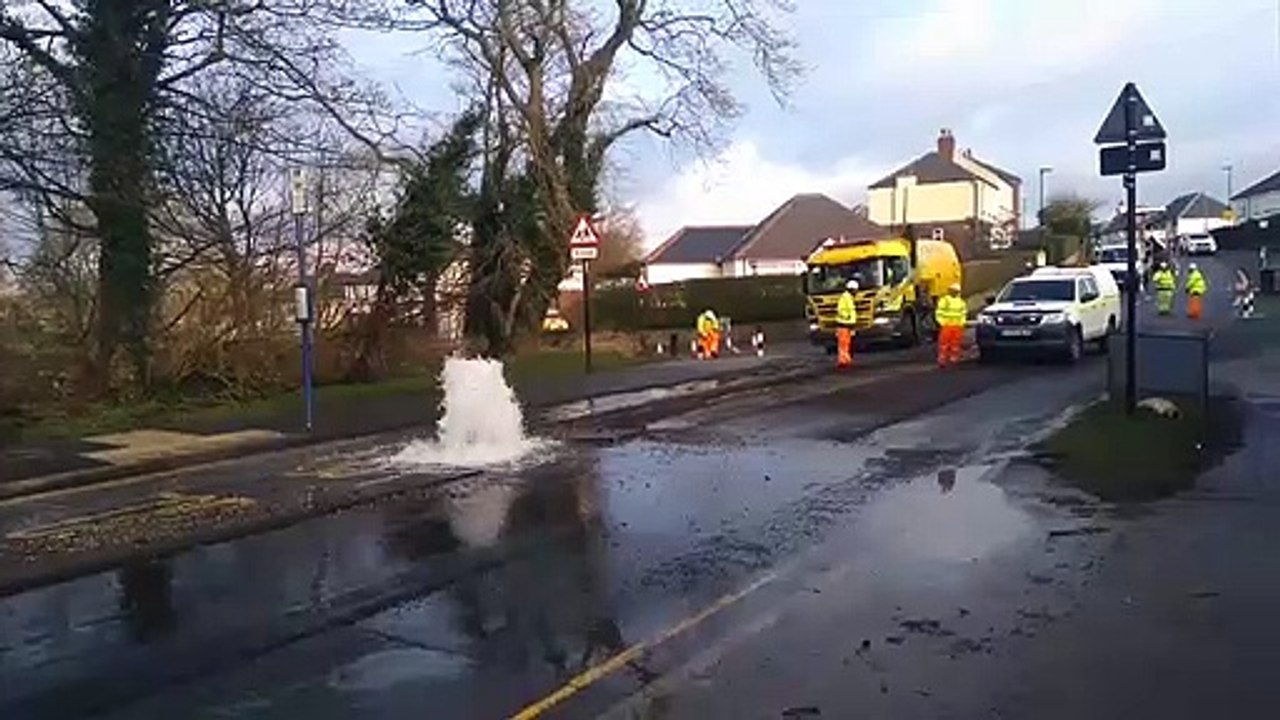 Ruptured a water main