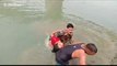 Brave soldier in India dives into river to rescue drowning woman