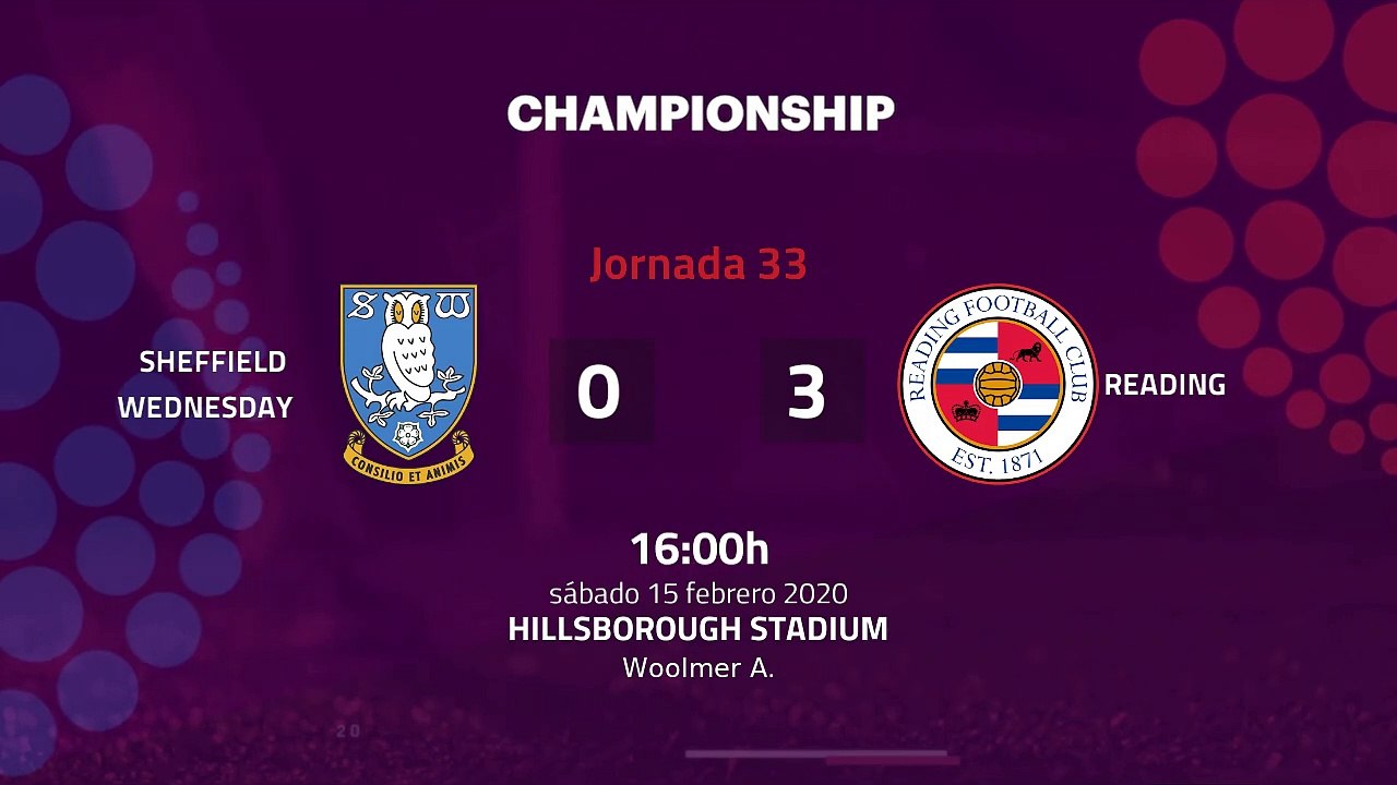 Resumen partido entre Sheffield Wednesday y Reading Jornada 33 Championship