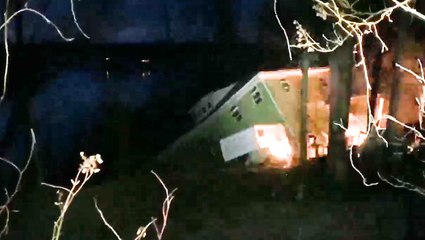 House crumbles, falls off steep bank from reported landslide