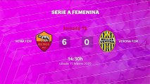Resumen partido entre Roma Fem y Verona Fem Jornada 15 Serie A Femenina