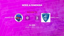 Resumen partido entre Orobica Fem y Empoli Fem Jornada 15 Serie A Femenina