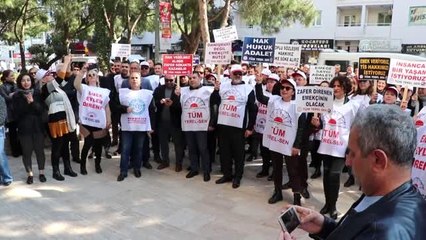 Gaziemir Belediyesi memurlarından "toplu sözleşmesi" eylemi