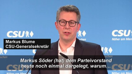 CSU: Entscheidung über CDU-Vorsitz und K-Frage trennen