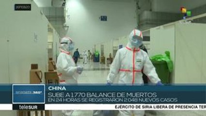 China reporta mil 770 muertos por coronavirus