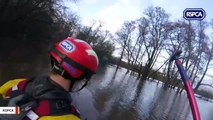 Watch: Crew Navigates Dangerous Floodwaters To Rescue Horses