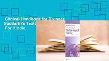 Clinical Handbook for Brunner  Suddarth's Textbook of Medical-Surgical Nursing  For Kindle