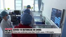 COVID-19 UPDATE_ More than 70,000 cases, 1,700 deaths reported in China; 14 infected