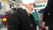 Yaşlı hastanın imdadına paletli ambulans yetişti