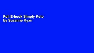 Full E-book Simply Keto by Suzanne Ryan