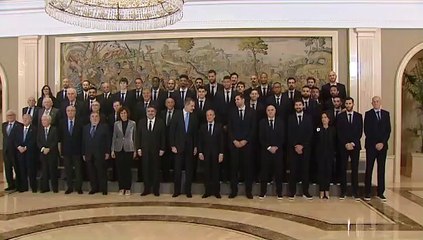 El Rey recibe en el Palacio de la Zarzuela al Real Madrid de baloncesto