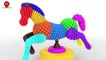 Learn Colors Kids With Lot Of Colours Balls Form 3d Horse Rainbow Toys Puzzle Games Compilation