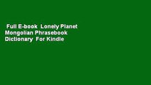 Full E-book  Lonely Planet Mongolian Phrasebook  Dictionary  For Kindle