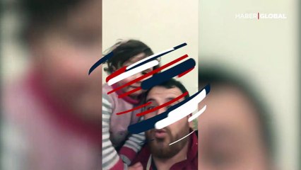 Suriyeli baba, çocuğuna uçak ve bomba seslerini oyun gibi öğretti