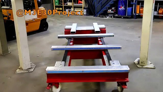 BMW E30 M3 restoration project how to set up the Celette car frame machine with dedicated jigs