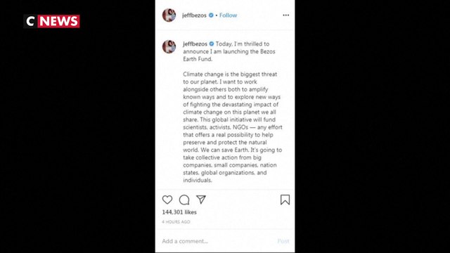 Jeff Bezos lance un fonds pour la terre de 10 milliards de dollars