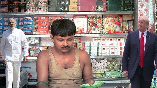 Namaste Trump : Walls built to hide slums can't have Paan stains | Donald Trump | Modi