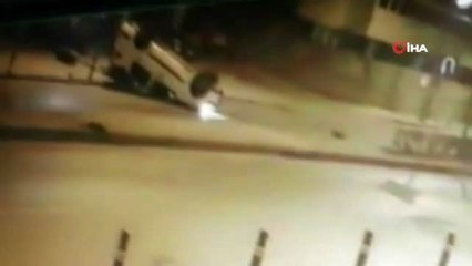 Bağdat Caddesi'nde otomobilin takla attığı kazanın yeni görüntüleri ortaya çıktı