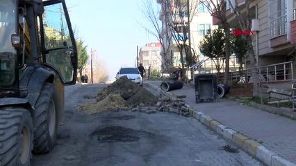 Beylikdüzü'nde iski'nin çalışmalarında doğalgaz borusu delindi