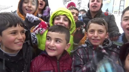 Çocukların kızak keyfi