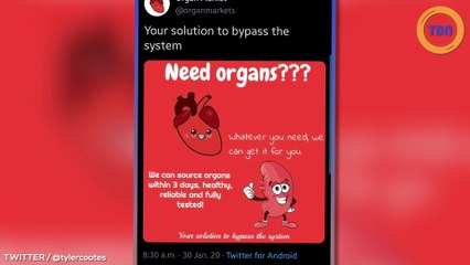 Acheter un rein "pas cher", la proposition d'une publicité sur Twitter