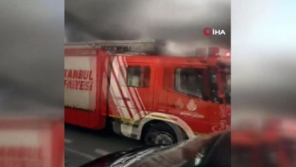 Ümraniye’de otobüsün alev alev yandığı anlar kamerada