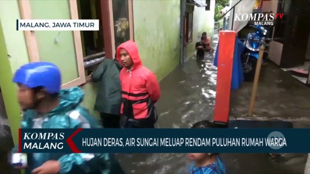 Hujan Deras, Sungai Meluap, Puluhan Rumah Terendam
