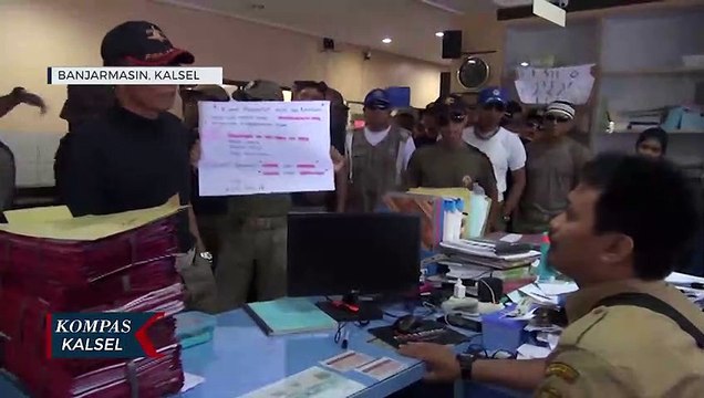 Aksi Protes Satpol PP Banjarmasin